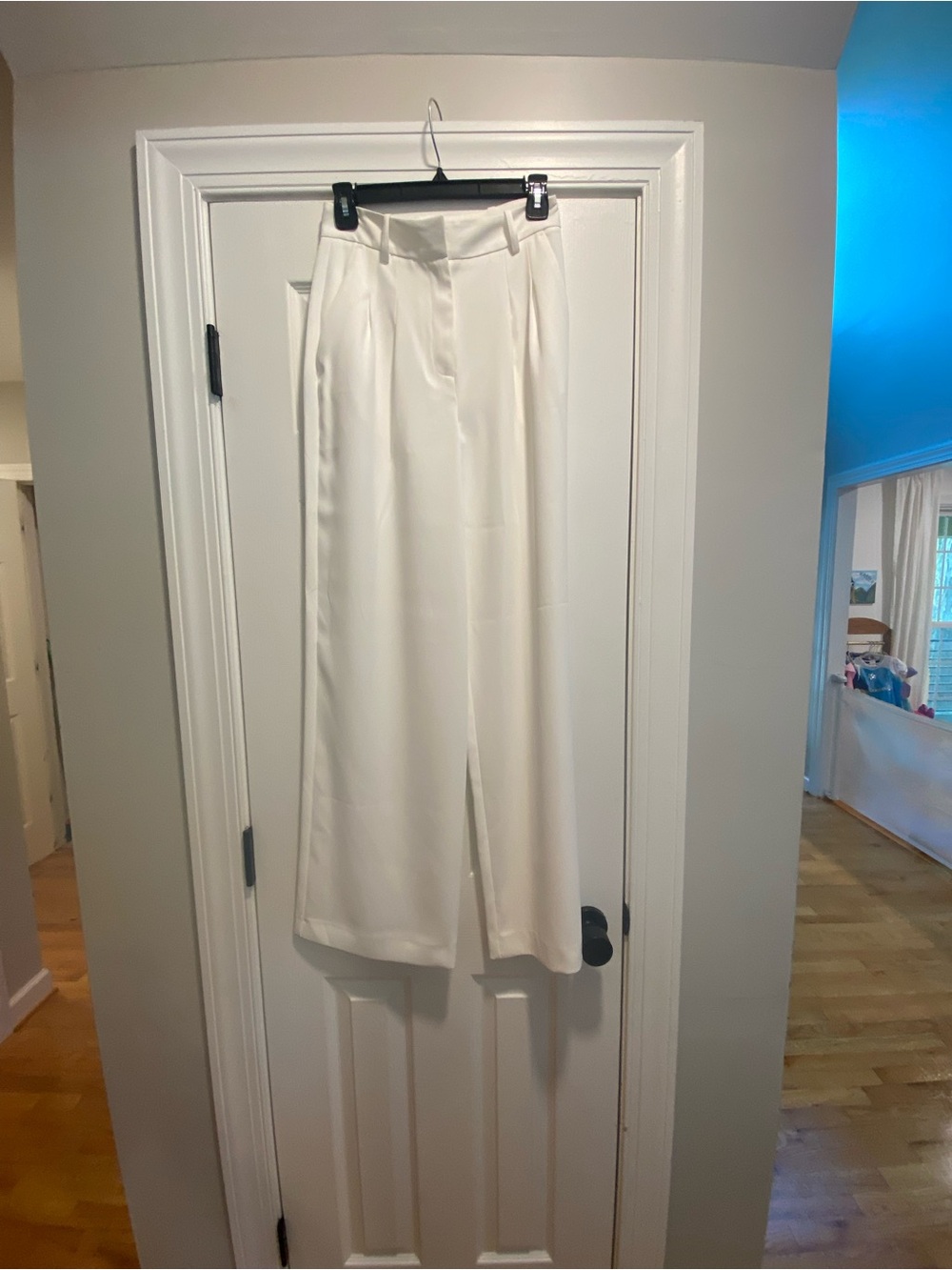 French Connection White Tailored Wide-Leg Trousers